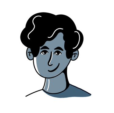 A young man smiling