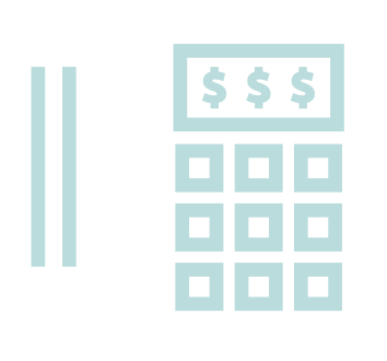 Decorative icon - pencil and calculator