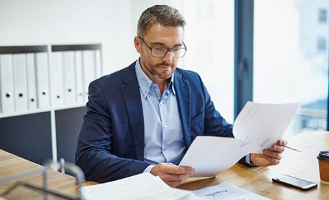 Man at desk