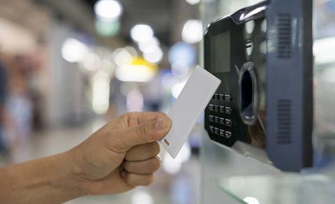 Swiping timecard